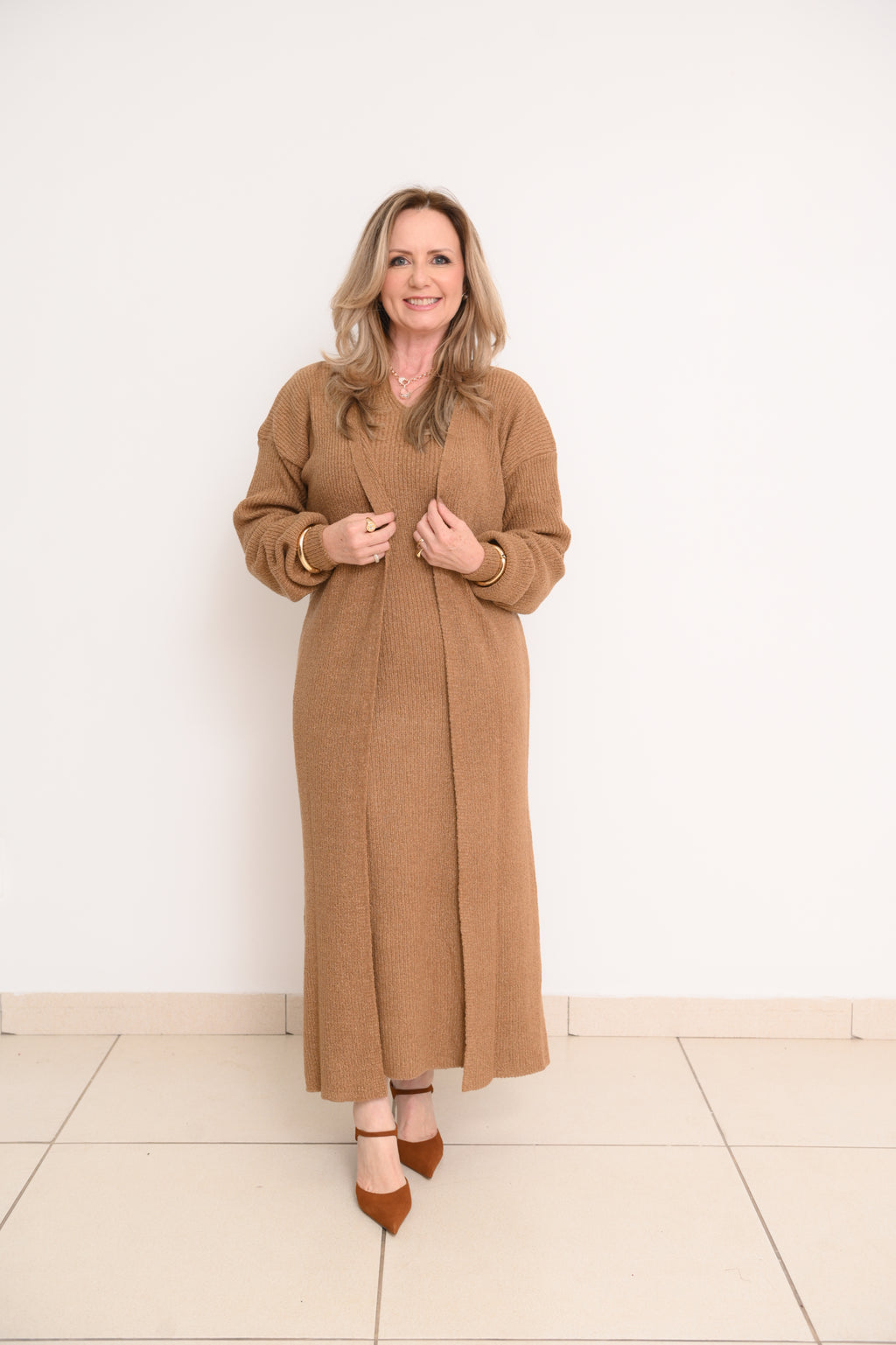 CONJUNTO VESTIDO CASACO MARILZA