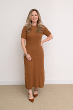 VESTIDO CANELADO NUBIA