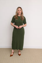 VESTIDO CANELADO NUBIA