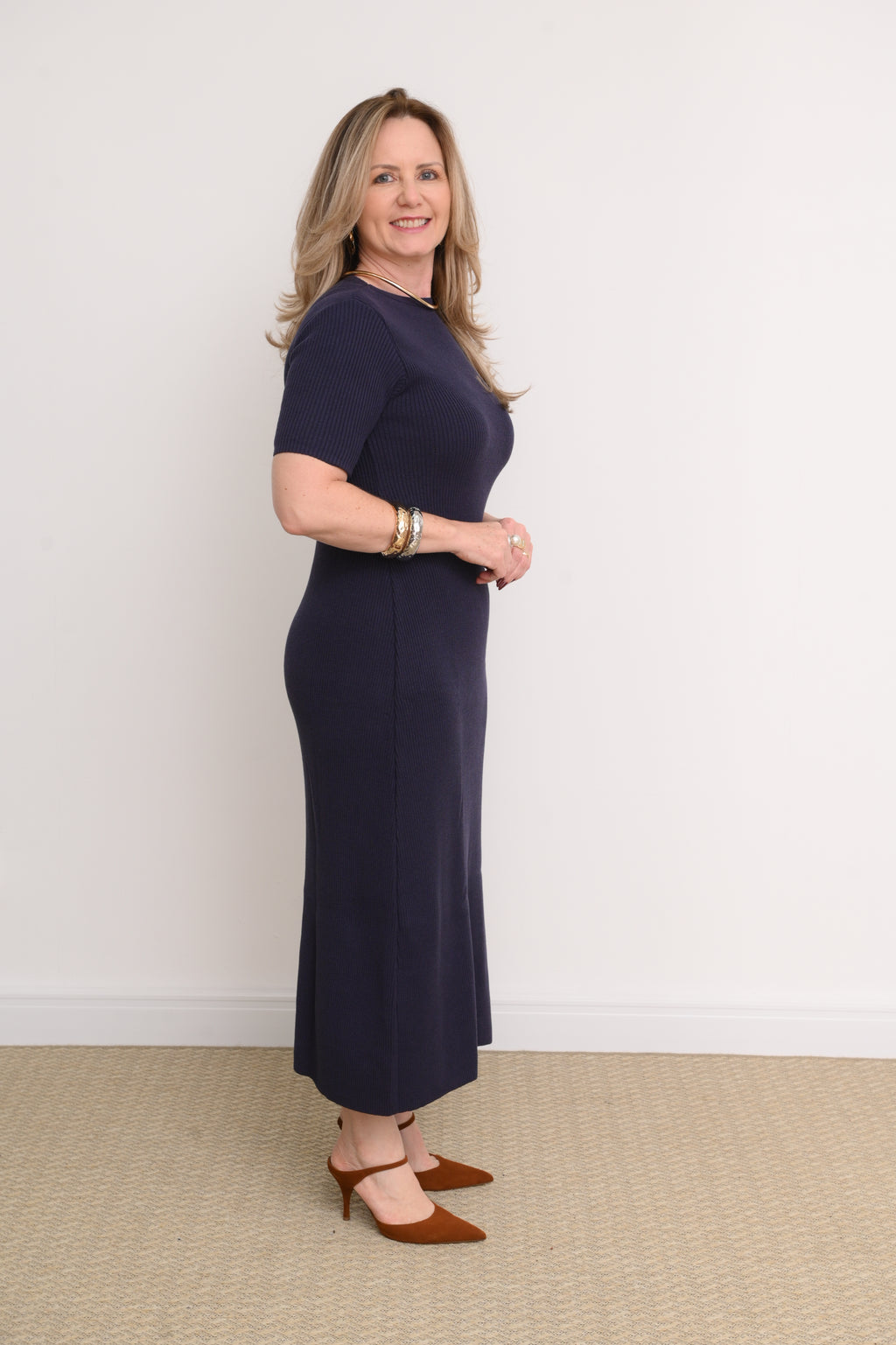 VESTIDO CANELADO NUBIA
