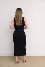 CONJUNTO SAIA MIDI E CROPPED TRICOT LARISSA