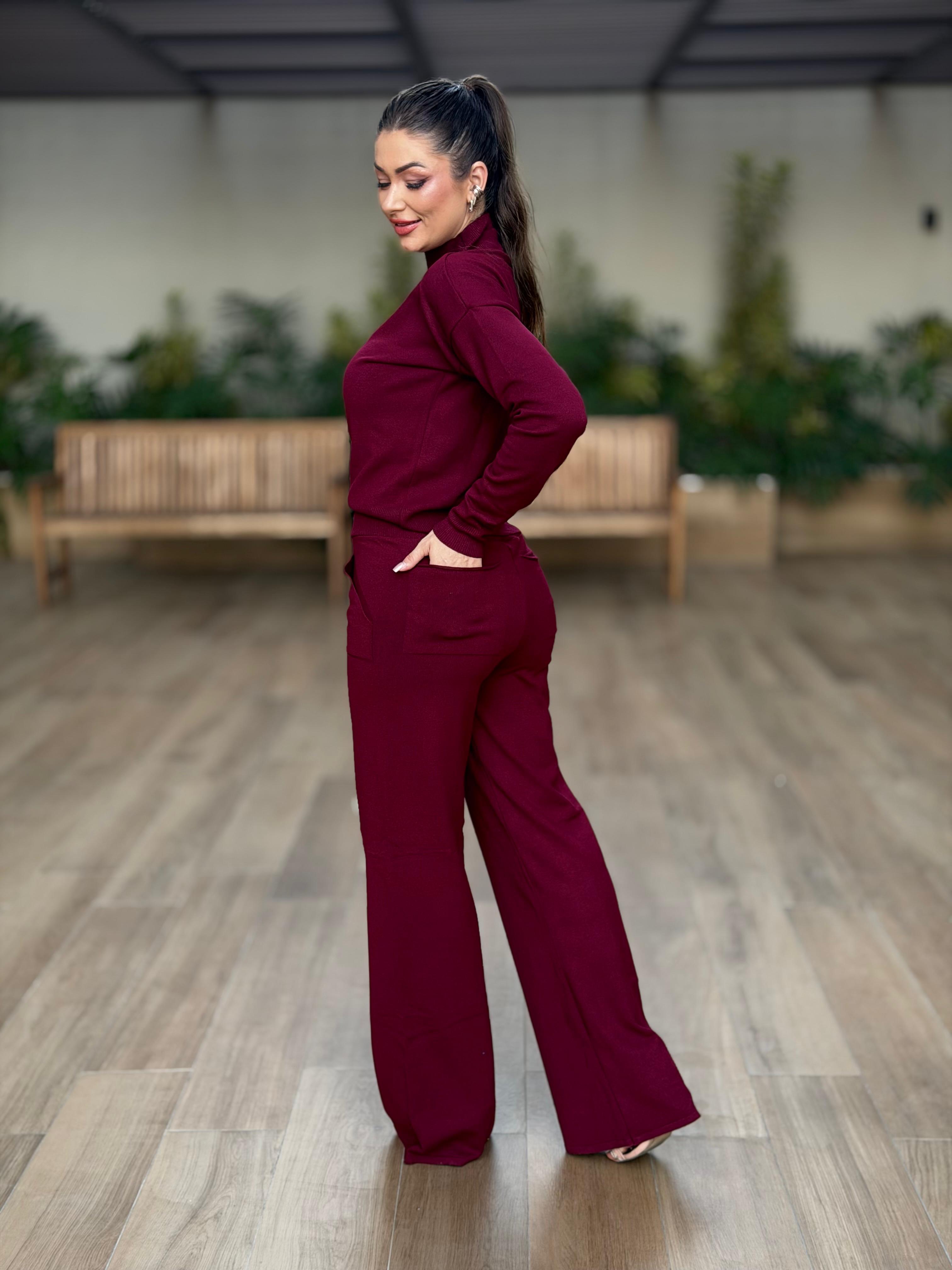 CONJUNTO  TRICOT MODAL TÂNIA ELEGANCE