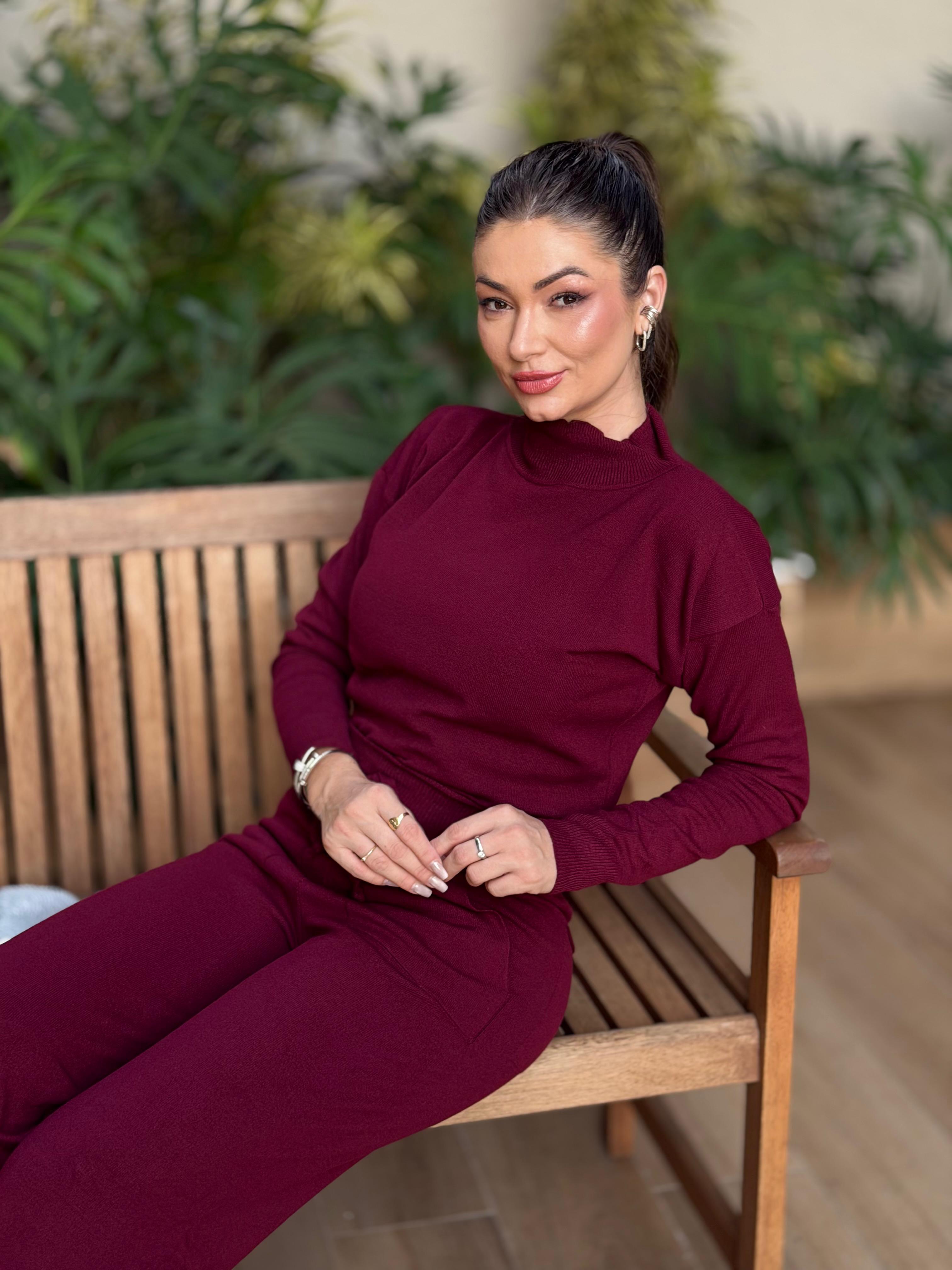 CONJUNTO  TRICOT MODAL TÂNIA ELEGANCE